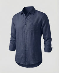 Benedikt Linen Shirt in Navy
