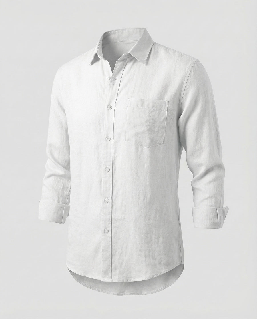 Benedikt Linen Shirt in White