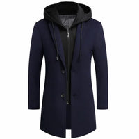 Benedikt Trench Coat in Navy