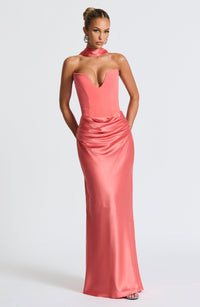 Isadora Maxi Skirt in Coral Pink