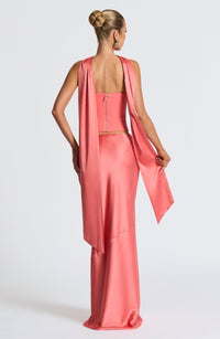 Isadora Maxi Skirt in Coral Pink