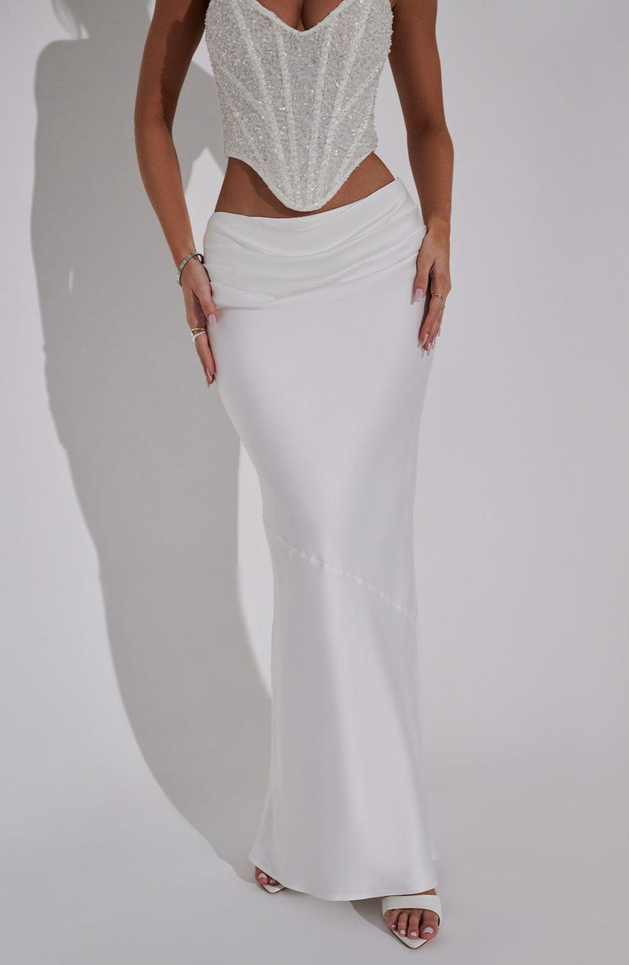 Isadora Maxi Skirt in Ivory