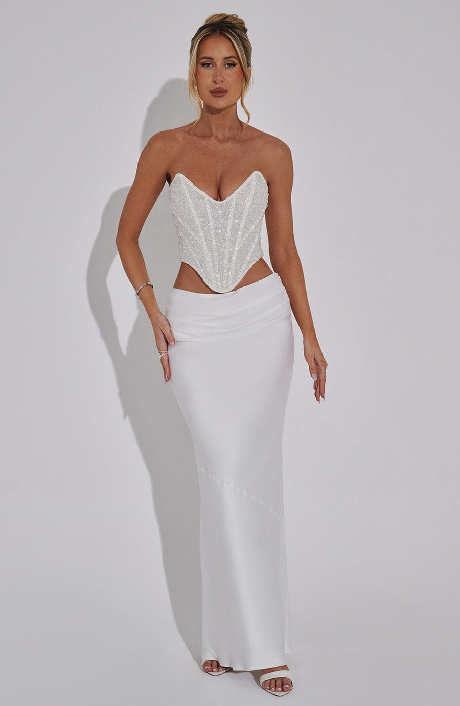 Isadora Maxi Skirt in Ivory