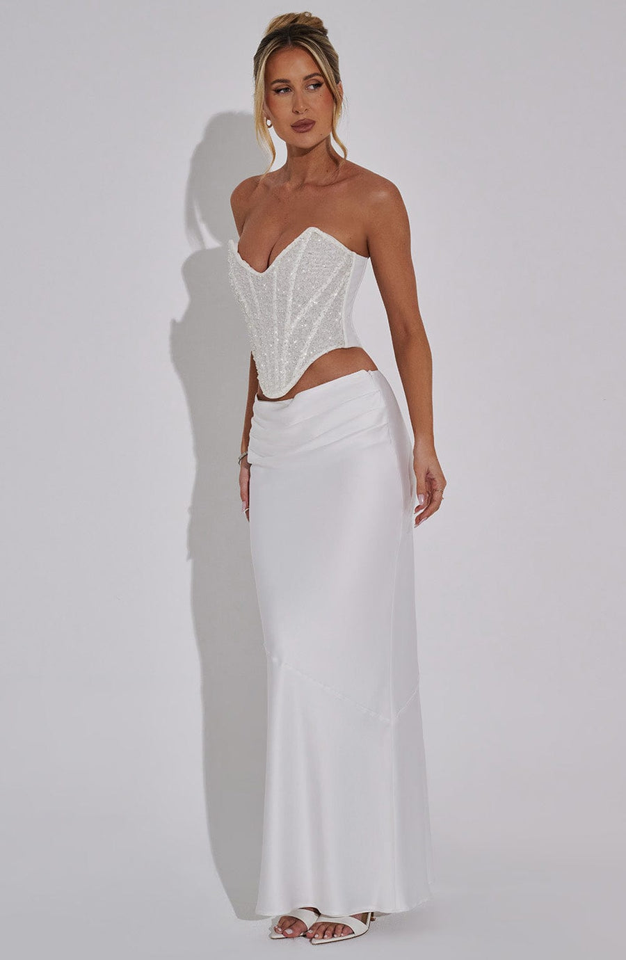 Isadora Maxi Skirt in Ivory