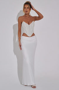 Isadora Maxi Skirt in Ivory