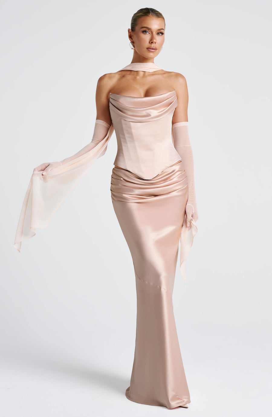Isadora Maxi Skirt - Soft Peach