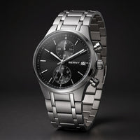 Berny Chronograph Watch, 39mm in Charcoal