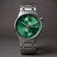 Berny Chronograph Watch, 39mm in Emerald