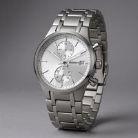Berny Chronograph Watch, 39mm in Silver