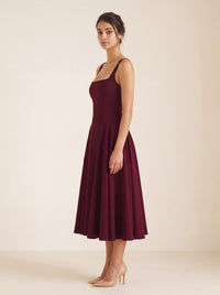 Betty Midi Dress Cherry Lacquer - side
