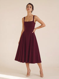 Betty Midi Dress Cherry Lacquer - editorial