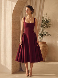 Betty Midi Dress Cherry Lacquer - campaign