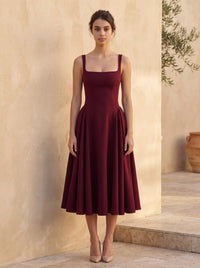 Betty Midi Dress Cherry Lacquer - campaign 2