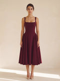 Betty Midi Dress - Cherry Lacquer