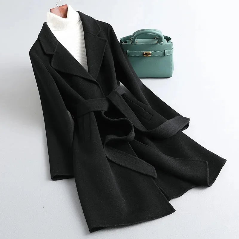Beverly Full Length Trench Coat in Charcoal