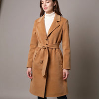 Beverly Full Length Trench Coat in Sienna Brown
