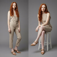Bianca Buckle Mule in Beige