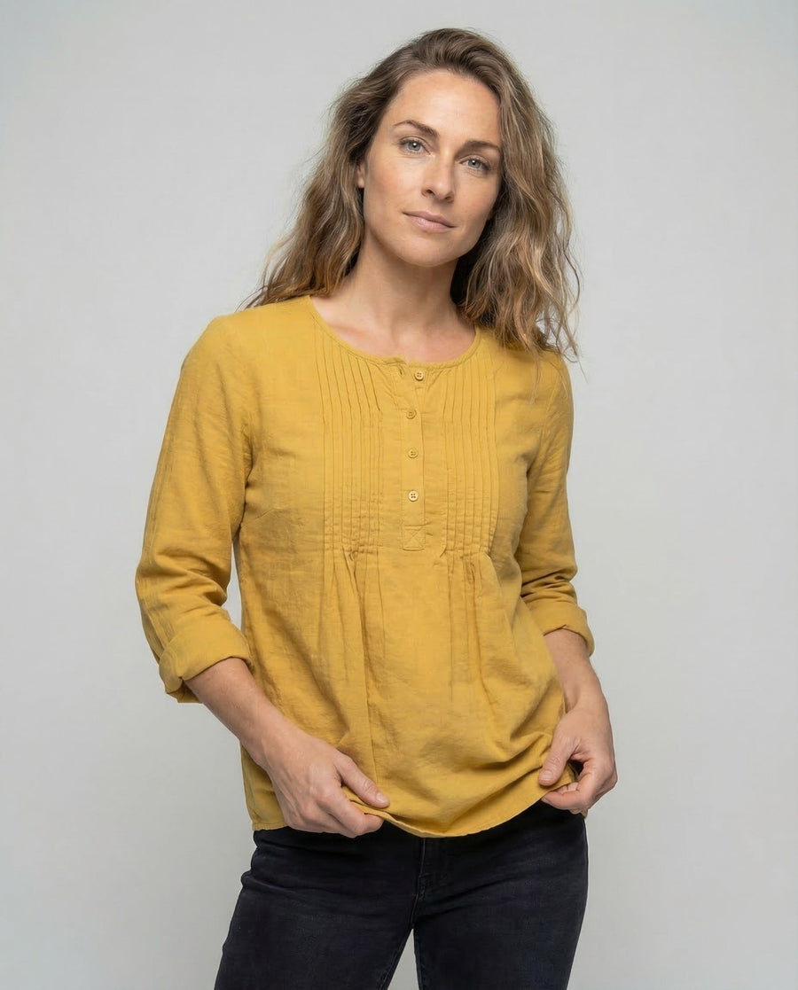 Bianca Casual Blouse with Pleated