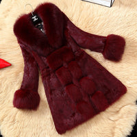 Bianca Elegant Coat in Wine Red