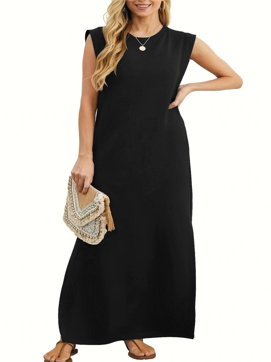 Bianca Elegant Maxi Dress in Black