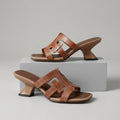 Bianca Genuine Leather Heeled Sandal