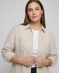 Bianca Linen Blouse with Pockets