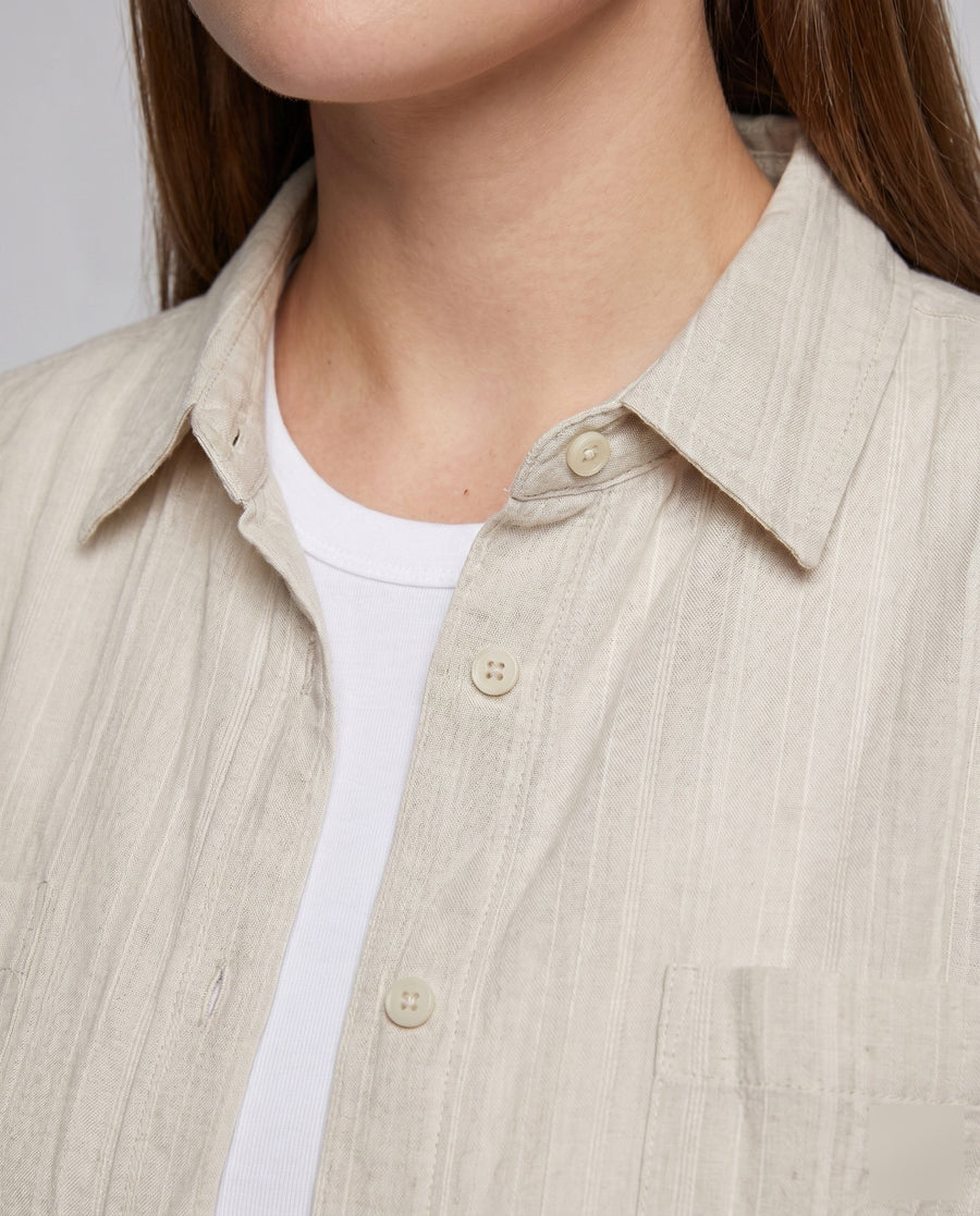 Bianca Linen Blouse with Pockets