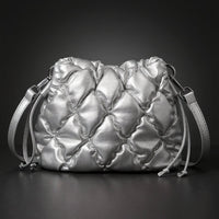 Bianca Mini Crossbody Pillow Bag in Silver