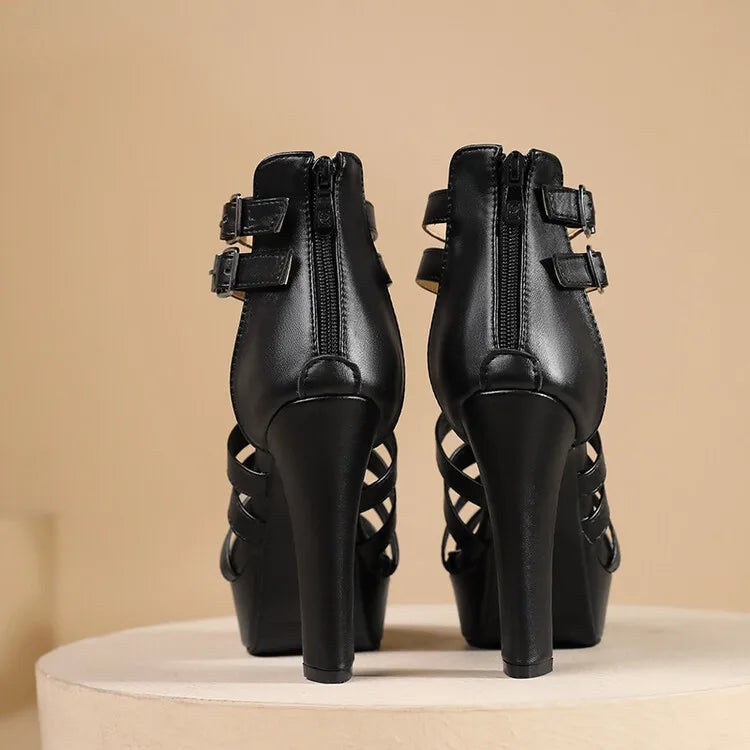 Bianca Platform Stiletto in Charcoal