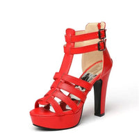 Bianca Platform Stiletto in Crimson