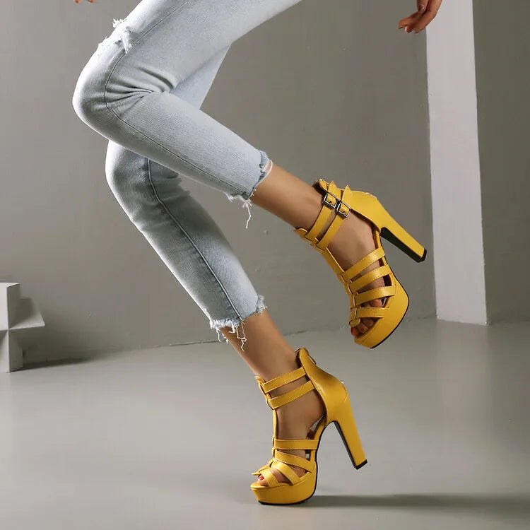 Bianca Platform Stiletto in Crimson