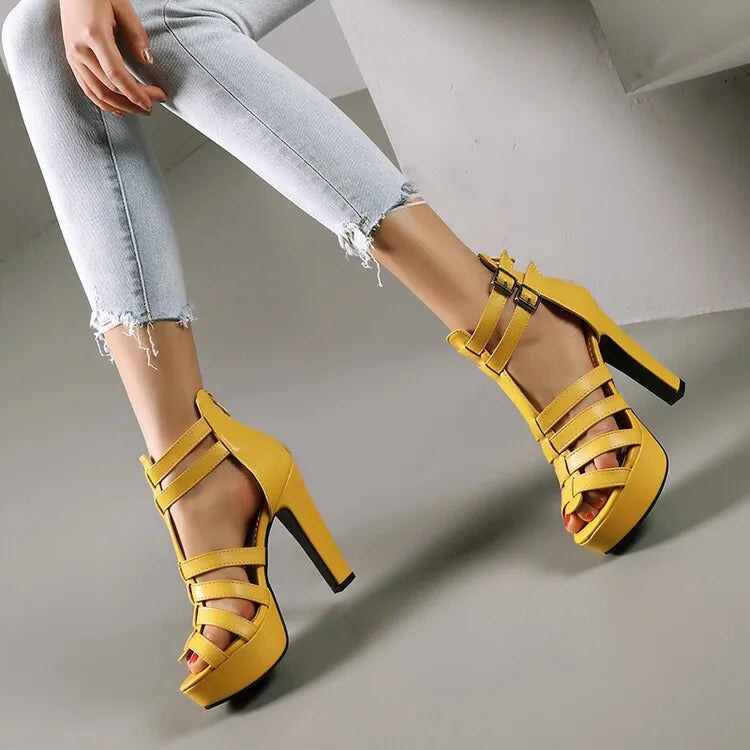 Bianca Platform Stiletto in Crimson