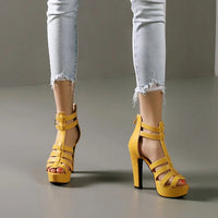 Bianca Platform Stiletto in Crimson