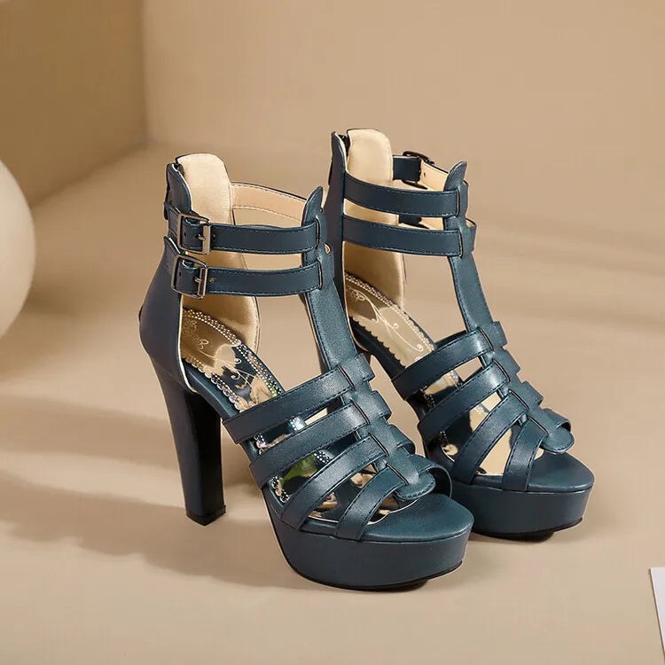 Bianca Platform Stiletto in Sate Blue