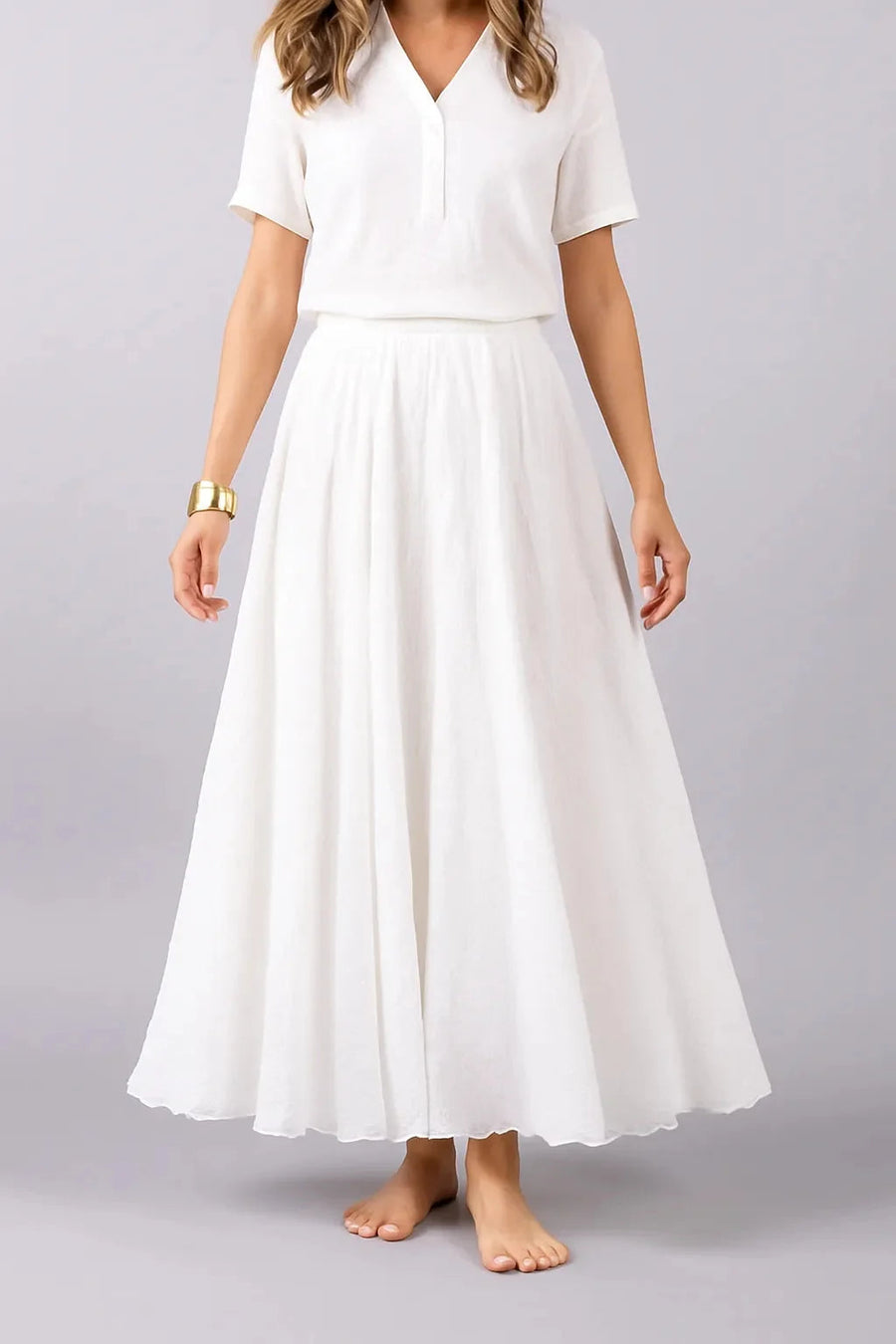 Bianca Pleated Maxi Skirt