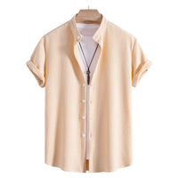 Bianca Shirt with Short Sleeve in Khaki