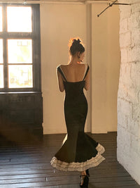Black Mermaid Long Prom Dress Sweet Formal Party Dress