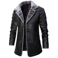 Reinhard | Men's Winter Faux Leather Jacket with Warm Faux Fur Lining
