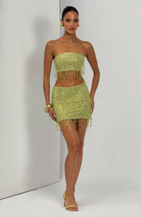 Lara Mini Skirt in Olive