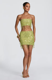 Lara Mini Skirt in Olive