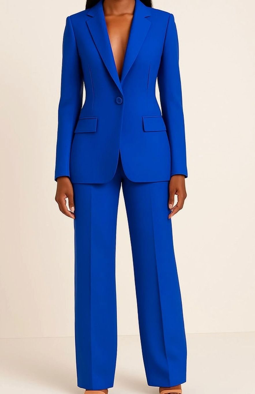 Hannah | Women's Elegant One Button Blazer and Trouser Suit Set