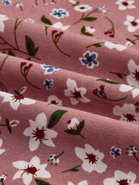 Blossom Women's Floral Maxi Dress Long Sleeve Round Neck in Pink