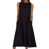 Blythe Airy Maxi Dress with Pockets in White