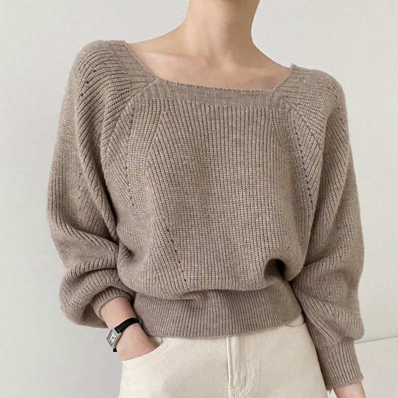 Bo Elegant Knit Sweater in Khaki