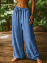 Bo Linen Trousers in Sky Blue