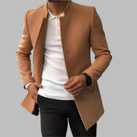Bonaventure | Men's Collarless Open Front Coat