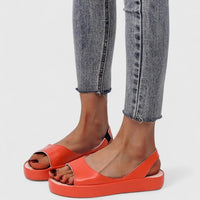 Bondi Women's Peep Toe Slingback Flatform Sandals in Pink