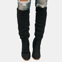 Hilda | Women's Over-the-Knee Slouch Boots with Block Heel