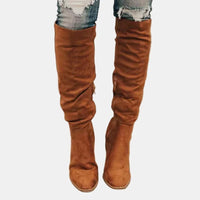 Hilda | Women's Over-the-Knee Slouch Boots with Block Heel