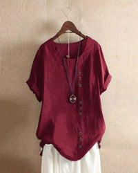 Marion | Women's Casual Summer Button Detail Blouse